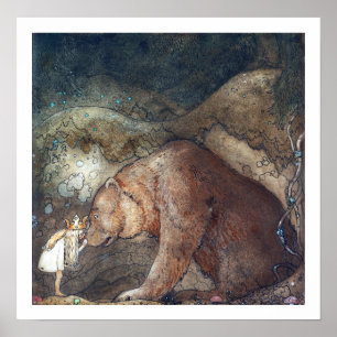 John Bauer Pobre Little Basse Poster