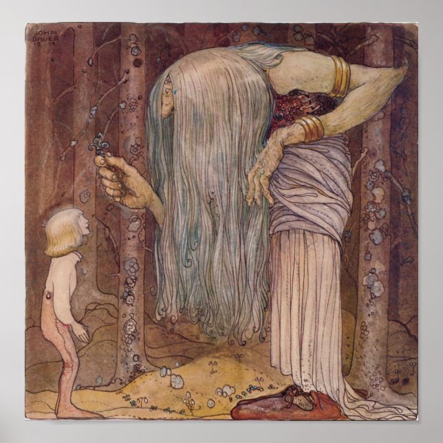John Bauer Troll herbe Poster (Frente)