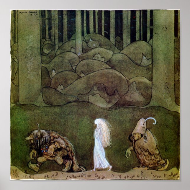 John Bauer Um Poster da noite de verão (Frente)