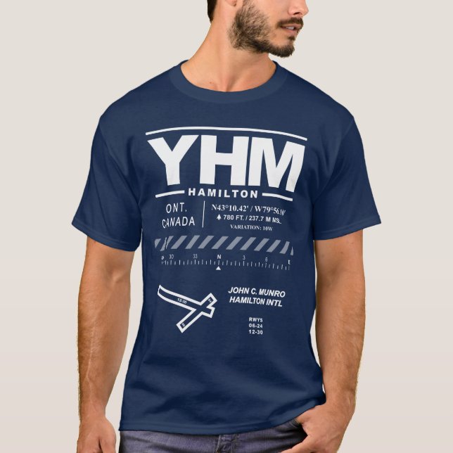 John C. Munro Hamilton Aeroporto Intel YHM T-Shirt (Frente)