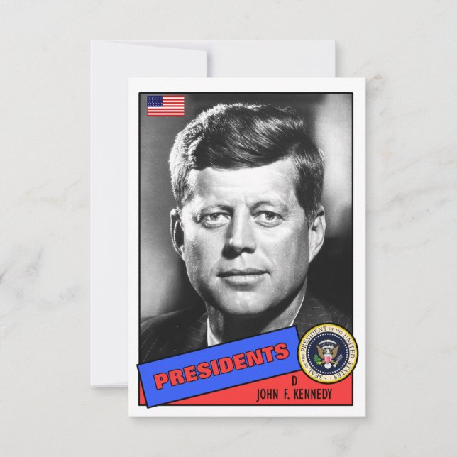 John F. Kennedy Baseball Card (Frente)