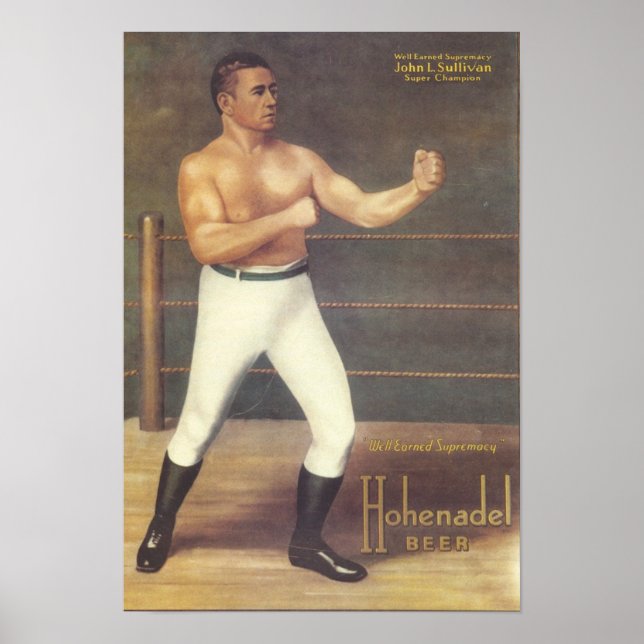 John L. Sullivan - Poster vintage Super Campeão (Frente)