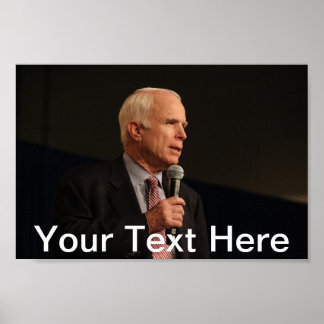 John McCain Personalizado Pequeno Poster