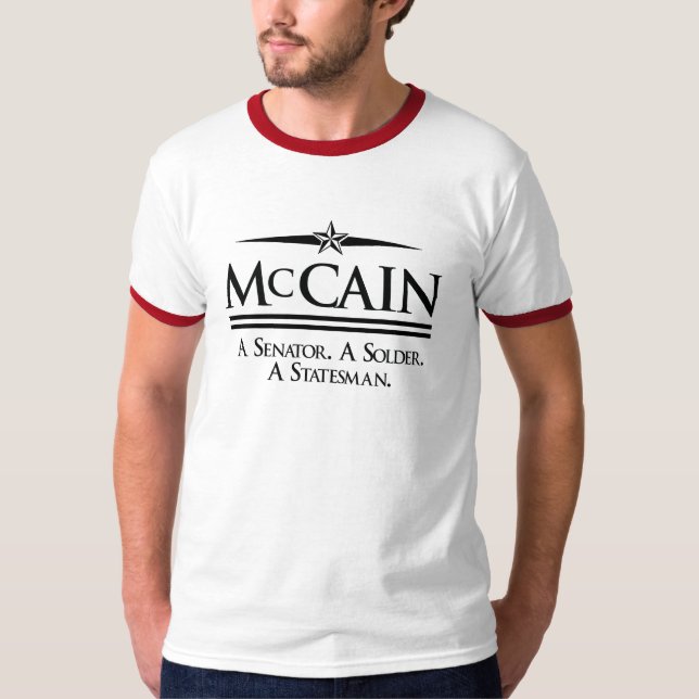 John McCain: T-shirt do homem político (Frente)