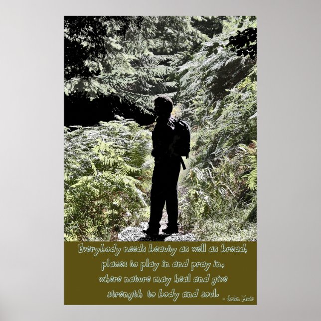 John Muir Nature Quote Poster (Frente)