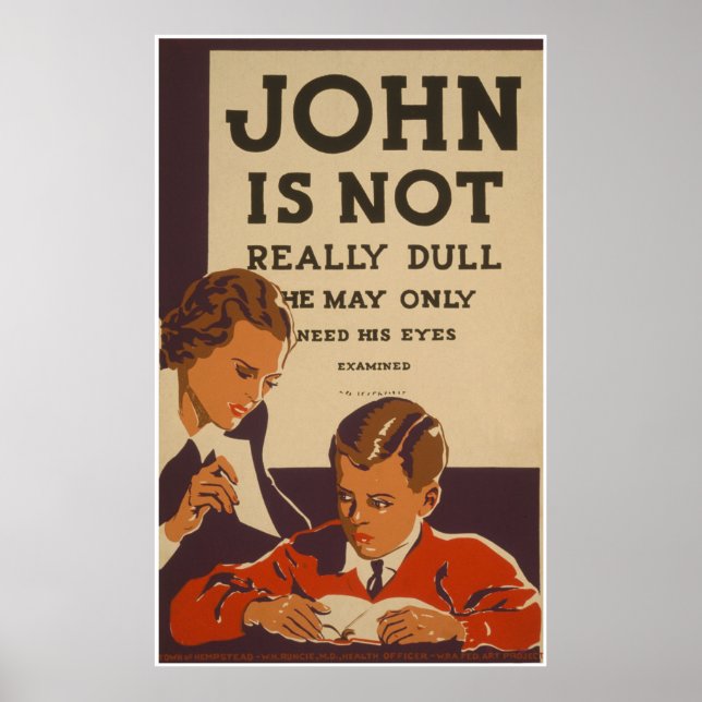 John não é realmente Dull Vintage Poster WPA (Frente)