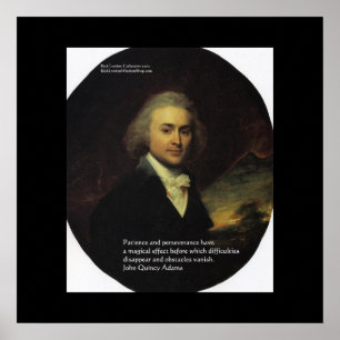 John Q Adams "Patience" Posters de citação sabed