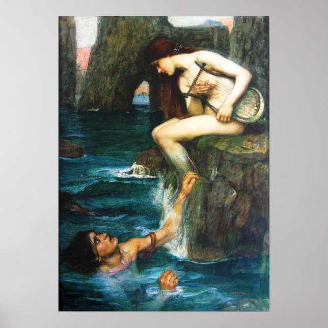 John William Waterhouse A Poster Siren (Frente)
