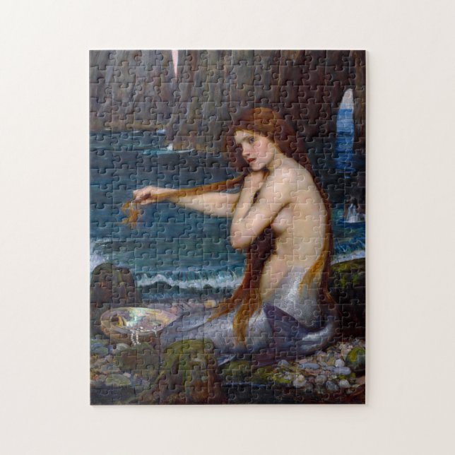 John William Waterhouse Mermaid Art Quebra-cabeça (Vertical)