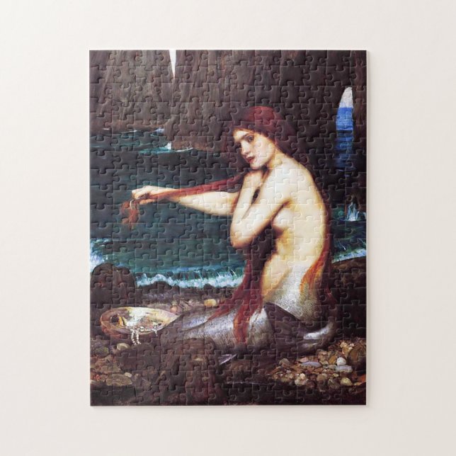John William Waterhouse Mermaid Quebra-cabeça (Vertical)