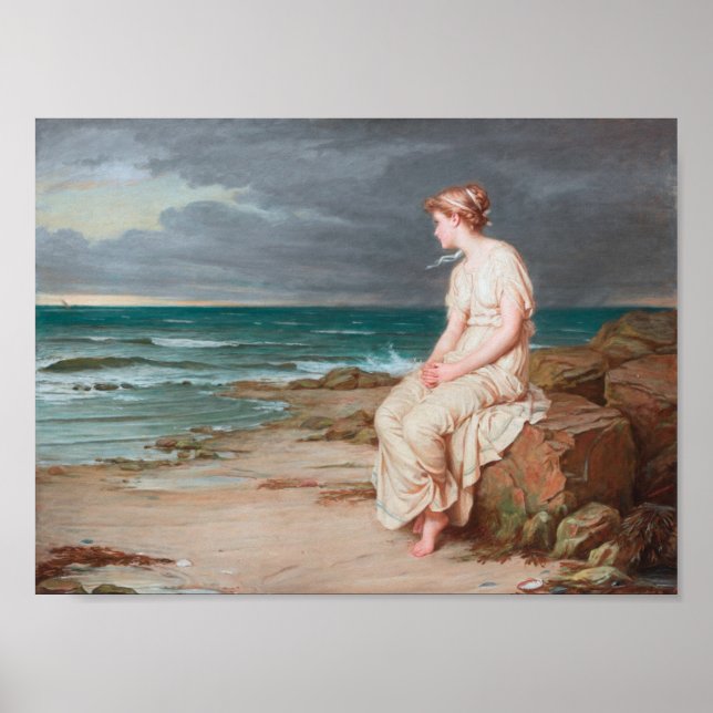 John William Waterhouse Miranda Art Poster (Frente)