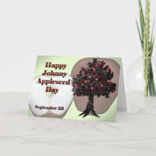 Johnny Appleseed dia cartão o 26 de setembro