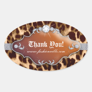 Jóia Brown da etiqueta do leopardo da forma