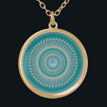 Jóia da água azul na colar de turquesa e de ouro<br><div class="desc">Jóia da água azul na colar de turquesa e de ouro</div>