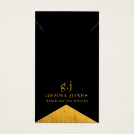 Joia Elegante Dourada de Borda de Folha PretaOuro