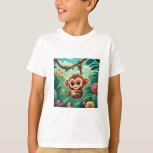 "Joia Selva: Coleção de Camisetas de Macaco-Bebê J