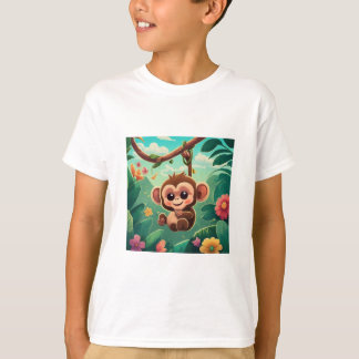 "Joia Selva: Coleção de Camisetas de Macaco-Bebê J