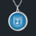 Joias de moda emblem israelense e emblema israelen<br><div class="desc">Colar: Casaco israelita de armamento e joias de moda de Israel - adoro o meu país,  dia de as mães,  aniversário / patriotas</div>