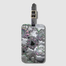 Joias de precioso com a etiqueta de bagagem da esf