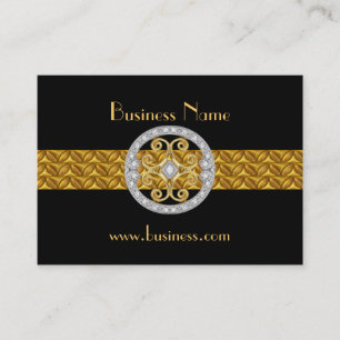Joias Douradas da Silver de Negócios da cartão de 