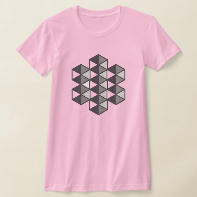 Joined Triangles Women's Slim Fit T-Shirt (Postura )