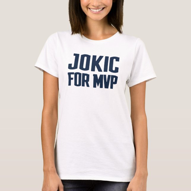 Jokic para MVP - Camisa T de Basquete Denver (Frente)