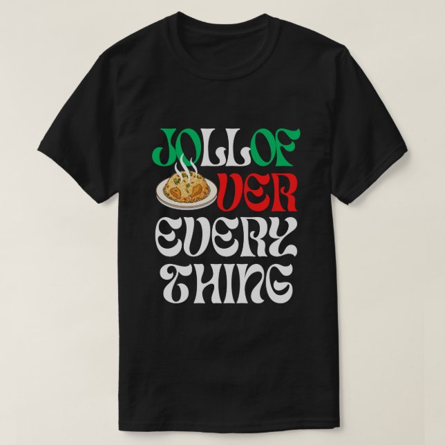 Jollof Sobre Tudo | Camiseta (Frente do Design)