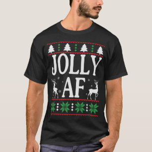 Jolly AF Legal Suéter de Natal Sassado