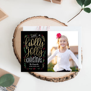 Jolly deseja Cartões de foto de Natal COR EDITÁV