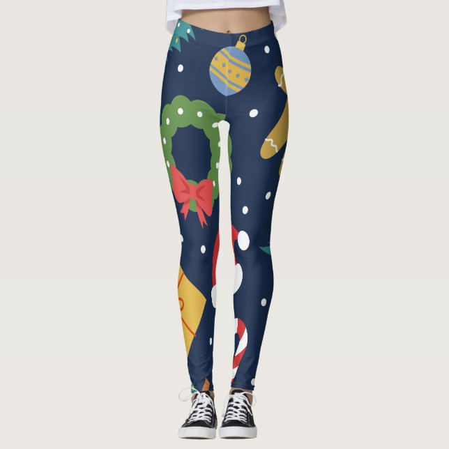 Jolly Jumble Holiday Leggings (Frente)