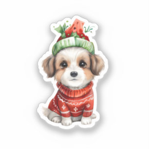 Jolly Pup: Cachorro no adesivo do Papai Noel
