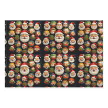 Jolly Santa's wrapping paper