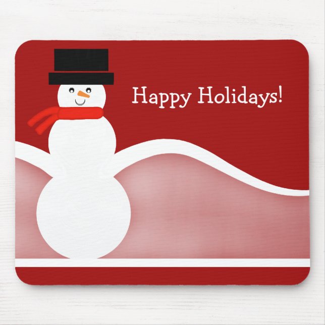 Jolly Snowman Holiday Mousepad (Frente)