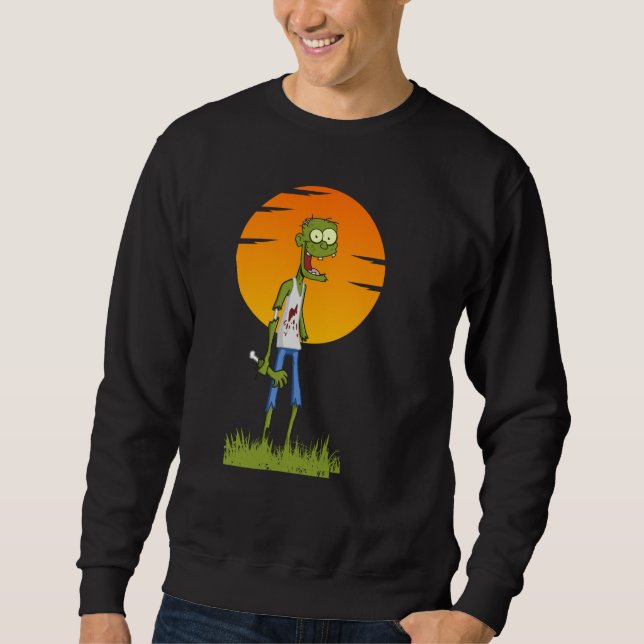 jombie na camiseta de mangas noturnas (Frente)
