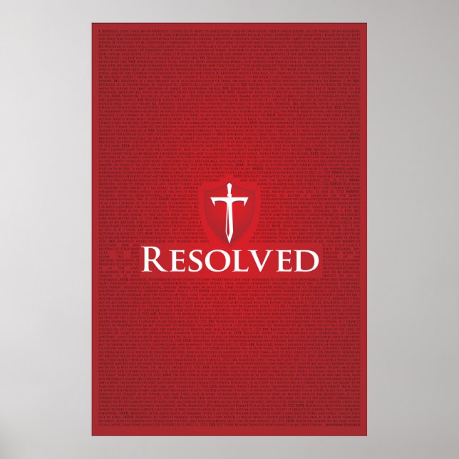 Jonathan Edwards Resolution poster (Frente)