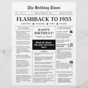 Jornal de Aniversário de 90 1935 Monotone