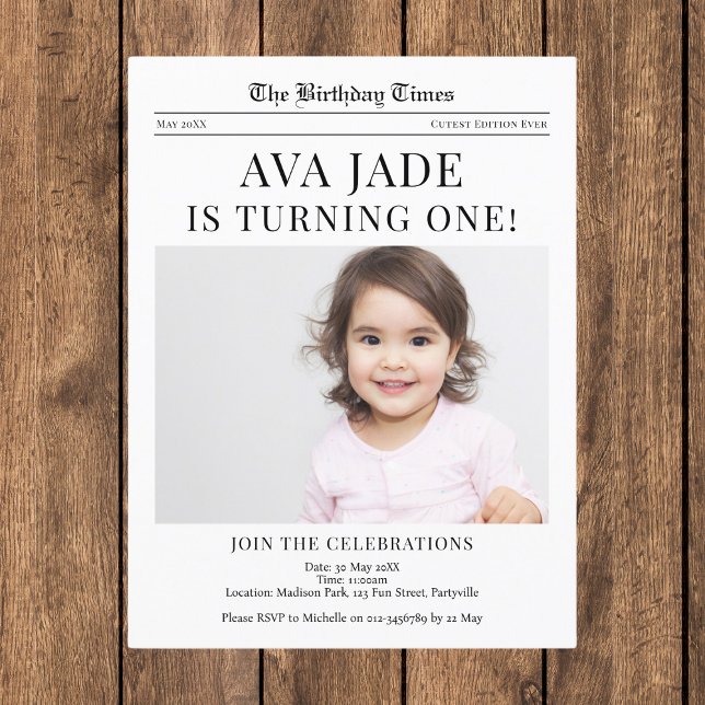 Jornal de Convite para primeiros aniversarios (Criador carregado)