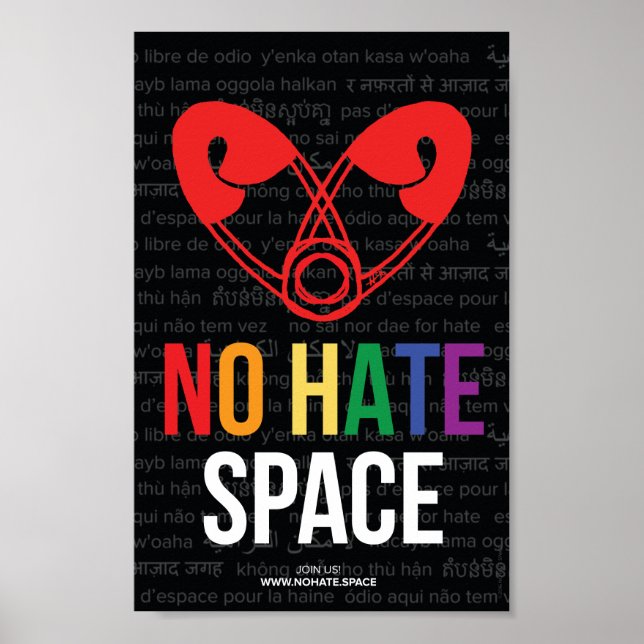 Jornal No Hate Poster Zazzle Edition 6,5"x10" (Frente)