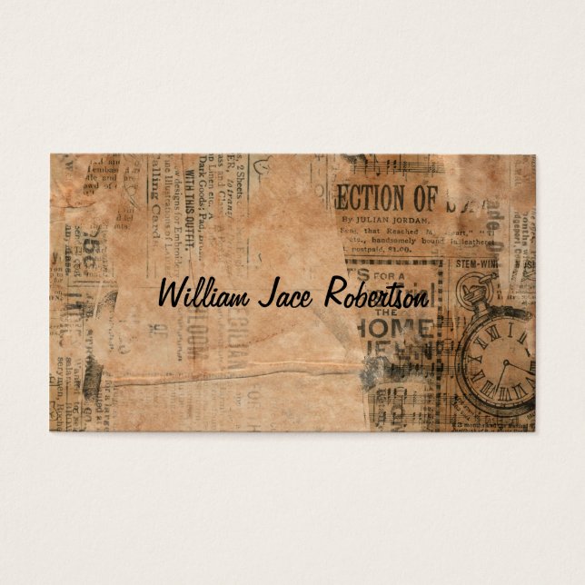 Jornal Vintage Antigo Torn Personalizado (Frente)