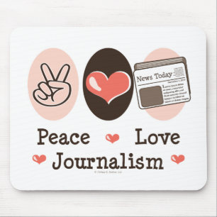 Jornalismo Mousepad do amor da paz