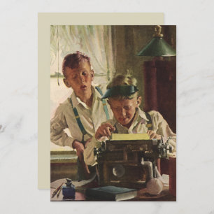 Jornalistas do Vintage Children Boy Jornalistas, E