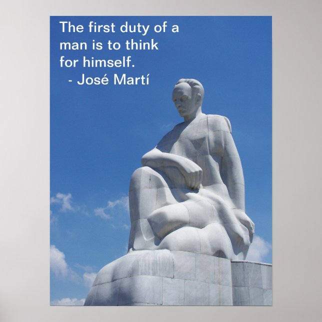 José Martí Statue Poster (Frente)