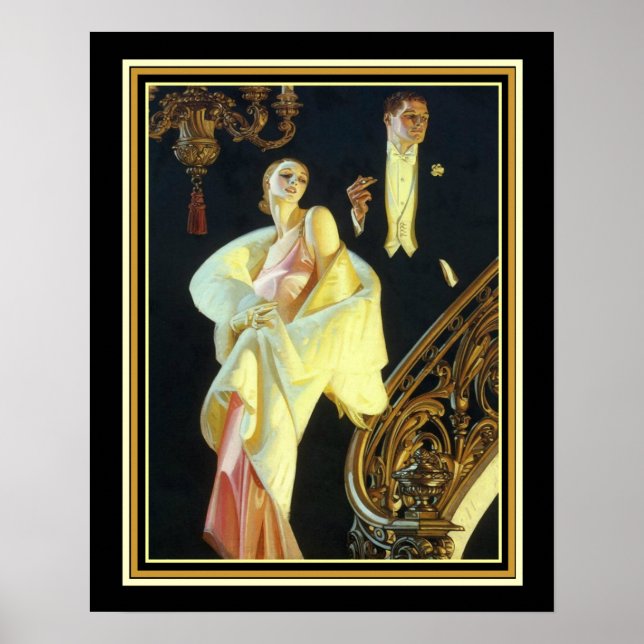 Joseph Leyendecker Art Deco Ad Impressão 16x20 (Frente)