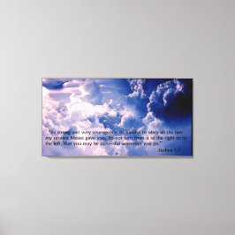 Joshua 1:7 Canvas Art