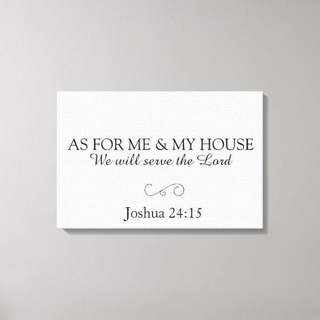 Joshua 24:15 canvas bíblia (Frente)