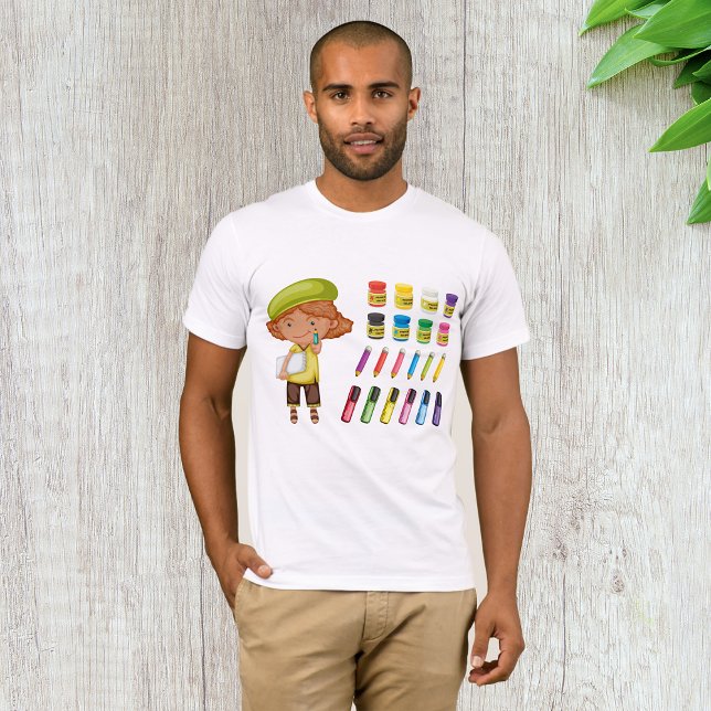 Jovem Artista Sente T-Shirt (Criador carregado)