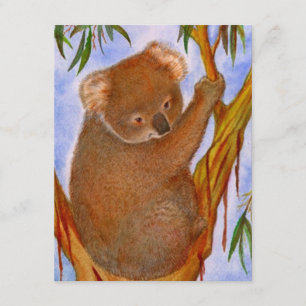 Jovem De Koala Em Um Convite De Aniversário De Á