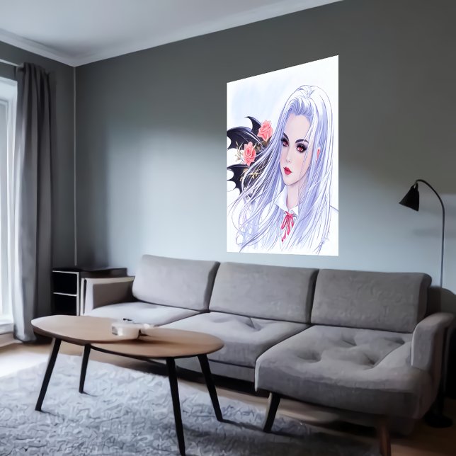 Jovem e linda senhora | AI Art Poster (Criador carregado)