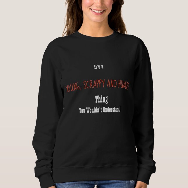 Jovem, imbecil e camiseta com fome (Frente)