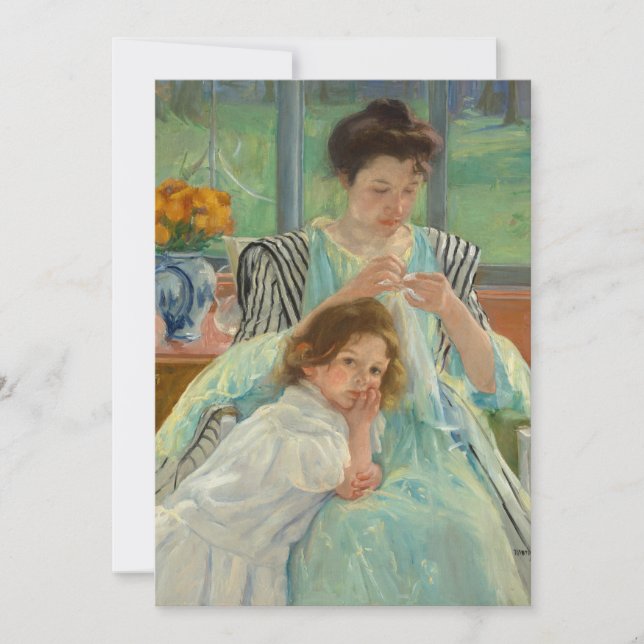 Jovem Mãe Costurando | Mary Cassatt (Frente)